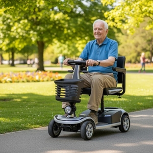 Dispositifs de réadaptation, <span class=keywords><strong>scooter</strong></span> électrique tout-terrain à 4 roues, compact, puissant, léger, pour personnes âgées, en vente - Product Image 1