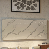 Panneaux et planches muraux WPC à grain de marbre moderne, panneaux en mousse de fibre de carbone pour la décoration intérieure, chambres, salons, villas, hôtels