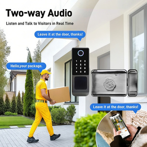 กุญแจล็อคประตูอัจฉริยะแบบไร้สาย รุ่นปี 2026 ยี่ห้อ Sinon Aluminum IP65 กันน้ำ สำหรับประตูไม้ภายนอกอาคาร  ระบบสแกนลายนิ้วมือ  เชื่อมต่อ WiFi  ใช้งานร่วมกับแอป Tuya และ Ttlock - Product Image 5