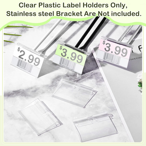 Porte-étiquette de prix d'étagère en plastique en gros porte-étiquette d'étagère en fil pour étagères métalliques Clips pour étagères de métro Clips pour étiquettes d'étagère - Product Image 6