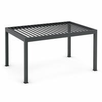 HESIWEI Pergola motorisée en aluminium à lames orientables, résistante au vent, pour jardin, terrasse et extérieur