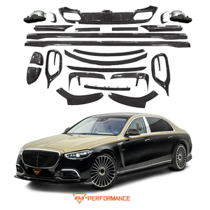 Kit de Carrocería de Fibra de Carbono Estilo <span class=keywords><strong>M</strong></span> para Mercedes Benz Clase S W223, Difusor Delantero, Faldones Laterales, Cubierta de Espejo - Product Image 1