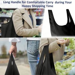 ถุงผ้าโพลีเอสเตอร์แบบพับได้ถุงช้อปปิ้งแบบใช้ซ้ำได้พร้อมพิมพ์โลโก้แบบกำหนดเอง - Product Image 4