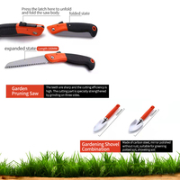 Ensemble d'outils de jardinage portables en plastique de 14 pièces, pelle, râteau, sécateur en acier inoxydable