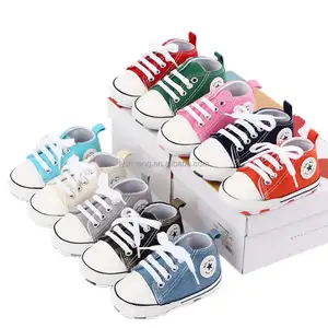 Wholesale hot sale good price baby shoes spring and autumn baby soft sole star canvas toddler kids shoes