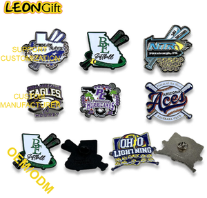 Pins de Solapa Personalizados al por Mayor con Diseño de Glitter Bandits para Intercambio de Insignias de Béisbol - Product Image 1