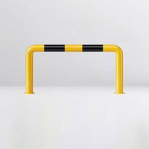 XZL高性能スチール多目的バリアC字型駐車フェンスとバンパーポストイエローブラックデザイン - Product Image 1