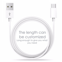 Cable de Datos USB-C Tipo C de 1M 3ft, Cable de Carga Rápida de 2A, Revestimiento de TPE, Blindaje Trenzado, Cable USB de Cobre Puro para iPhone