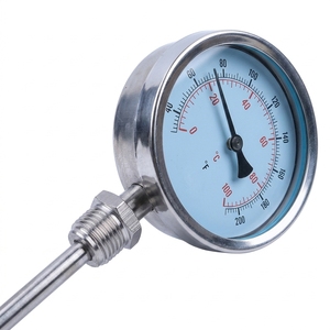 Termómetro Industrial de Acero Inoxidable Resistente a Impactos, Diferentes Tipos de Termómetros Bimetálicos Industriales de 0-100 Grados Celsius - Product Image 2