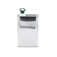 Boîte en métal rectangulaire carrée vide en acier inoxydable de qualité alimentaire de 250 ml pour l'emballage de l'huile d'olive avec impression de logo personnalisée pour le lait
