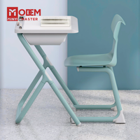 Ensemble bureau et chaise d'école MINYI IPSY, style moderne, plateau de table en bois de haute qualité, matériau plastique pour la salle de classe