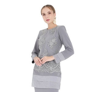 Completo turco SIPO in due pezzi, abito lungo islamico per la festa di Ramadan, abbigliamento autunnale per donne musulmane, Baju Kurung per signore. - Product Image 4