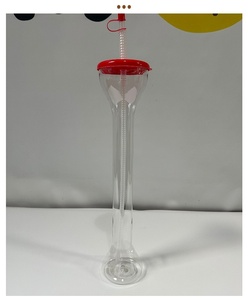 Puppy Shape Yard Cup Slushy Cup 16oz With Strap Reusable PET Plastic Custom Color Custom Logo Wholesale - Product Image 2