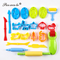 Panwenbo 26 Pièces Set Pâte à Modeler Éducative Bricolage pour Enfants Modèles Animaux Gâteaux Fruits Outils Pâte à Modeler et Moules