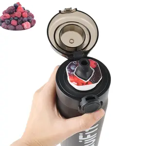 Bouteilles d'eau de sport aromatisées au parfum de fruits en plastique Tritan sans BPA de 750ml avec dosette de saveur vente en gros