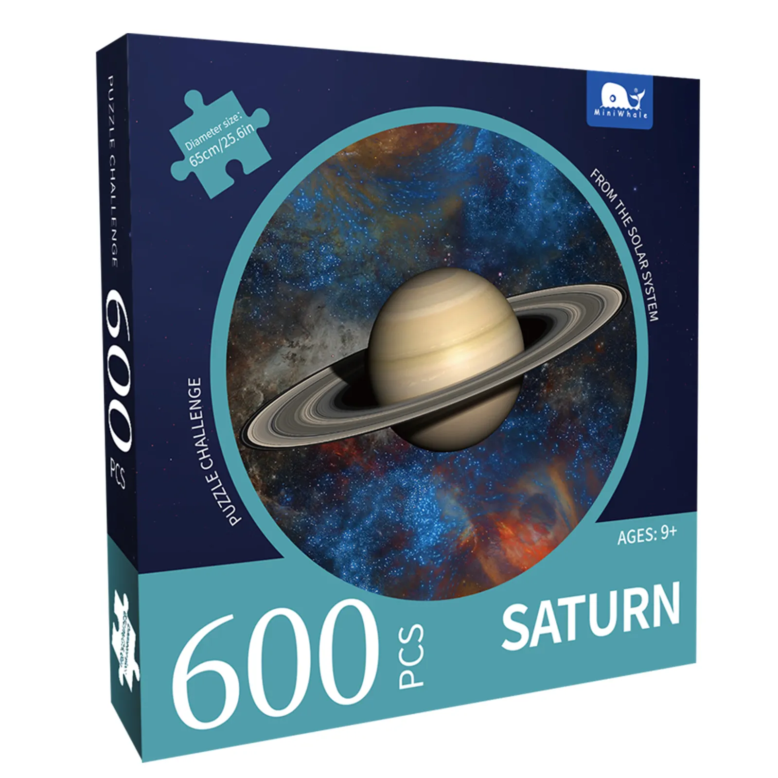 Круглый пазл CMYK, 600 шт., планеты Сатурн, производитель игр-пазлов, другие головоломки, индивидуальный логотип и упаковочная коробка