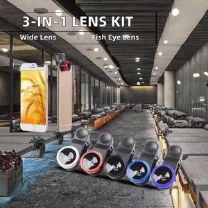 Bộ Ống kính mắt cá 3 trong 1 phổ quát ống kính máy ảnh Macro góc rộng 180 độ với chế độ lấy nét AF Tương thích với điện thoại di động - Product Image 3