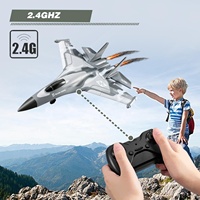 Avion RC 4DRC G1 Glider avec stabilisation gyroscopique, maintien d'altitude, télécommande 2 canaux, avion de chasse en mousse avec lumières LED