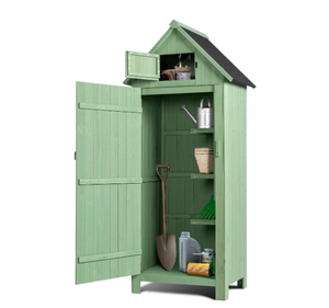 Casetta da Giardino <span class=keywords><strong>in</strong></span> <span class=keywords><strong>Legno</strong></span> <span class=keywords><strong>per</strong></span> Esterni, Armadio Porta Attrezzi da Esterno con Chiusura di Sicurezza, Organizzatore <span class=keywords><strong>per</strong></span> Patio - Product Image 1