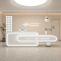 Bureau d'Accueil Moderne pour Mobilier de Bureau – Couleurs Personnalisables pour SPA, Salons de Coiffure et de Beauté