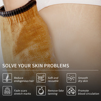 Gants de bain en viscose écologiques exfoliants marocains Kessa Hammam Mitt carré en nylon gants de gommage pour le corps