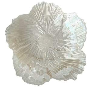 طبق شاي زجاجي فواكه كبير على الطراز الأوروبي متين بتصميم بسيط وعصري للوجبات الخفيفة والحفلات يعرض الزهور لغرفة المعيشة - Product Image 6