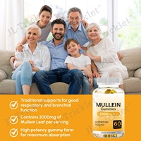 Gummies de molène végétaliennes Julong pour la santé respiratoire des adultes, renforcement du système immunitaire et soutien à la purification pulmonaire OEM/ODM