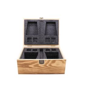 Caja de embalaje de madera para hombre, juego de regalo, vasos de whisky de madera rectangulares y caja de piedra para padrino, cumpleaños, <span class=keywords><strong>novio</strong></span> o padre - Product Image 1