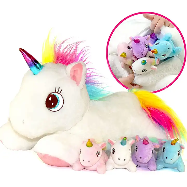 personalizzato unicorno animale farcito mamma e bambino unicorni peluche  cuscino giocattoli per bambini regalo per bambini
