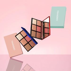 Paleta de Sombras de Ojos de Lujo, Estuche Rectangular para Sombras de Ojos, Paleta de Sombras de Ojos Vacía de 6 Colores con Espejo - Product Image 1