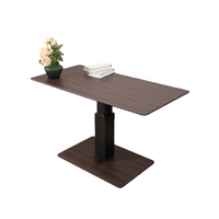 Meubles de salon Ada, table rectangulaire moderne à hauteur réglable, vérin à gaz pneumatique, grande taille, table à café relevable