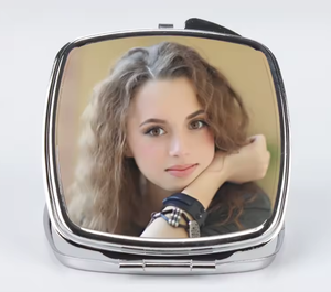 Wholesale Sublimation Blank Compact Cosmetic Make up Pocket <b>Mirror</b> for Custom Logo Printing - Product Image 1