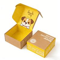Boîtes d'expédition personnalisées imprimées avec pelliculage brillant, petites boîtes avec logo pour emballage écologique en carton ondulé