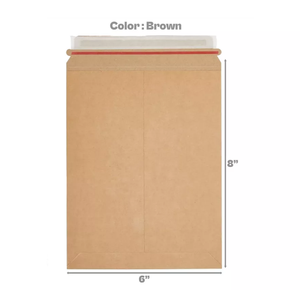 Sobre de correo rígido de papel Kraft marrón reciclable personalizado al por mayor para impresión de documentos fotográficos - Product Image 5