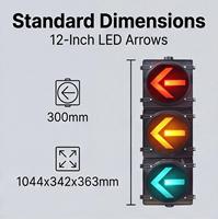 Feu de signalisation LED pour piétons de 12 pouces (300 mm) fabriqué par OEM pour passage piétonnier et intersection