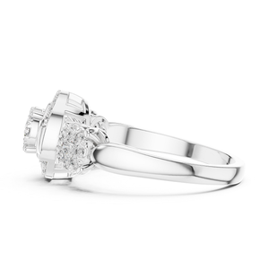 Bague en argent avec diamant, bijoux fins et élégants, brillants, pour femmes, parfaits pour un mariage, des fiançailles, un anniversaire, un cadeau ou une tenue de soirée - Product Image 3