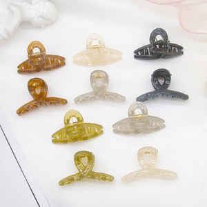 Mini pince à cheveux couleur gelée 5,5 cm en résine plastique pour usage quotidien, franges latérales et chignons - Product Image 3
