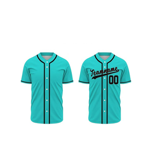 Camisetas de béisbol personalizadas, transpirables, de secado rápido, con botones, cuello redondo, 100% poliéster, precio económico, para hombre - Product Image 5