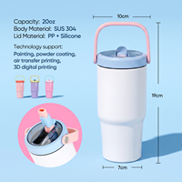 Gobelet isotherme portable en acier inoxydable avec paille coulissante anti-fuite, compatible avec l'impression numérique 3D par transfert d'air, vente en gros