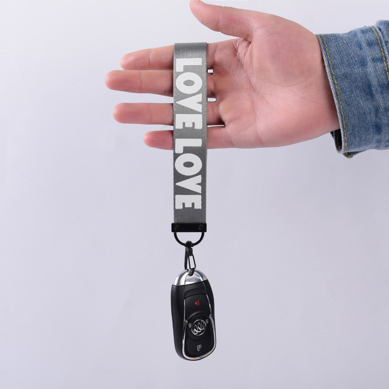 Fashionable Key Lanyard 2.5cm Wide Webbing Cloth Key Rope Black Pink Man Woman Anti-lost Key Chain for Car Key ID Card Phone Image 3