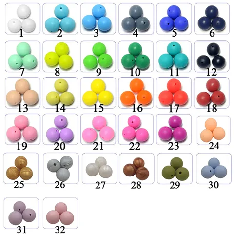 12mm produttore ad alte prestazioni senza BPA perline in Silicone per uso alimentare colore Silicone perline piene giocattolo morbido Silicone per bambini Unisex