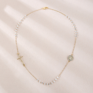 Gioielli in Rame Placcato Oro Italiano 18K Personalizzati all'Ingrosso, Forma Geometrica, <span class=keywords><strong>Alta</strong></span> Qualità con Zirconi per Donna - Product Image 3