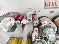 UGS1004 Double Face Numérique Automatique Textile Tissu Ruban machine d'impression d'étiquettes, vêtement sangle Élastique blanc ruban imprimante