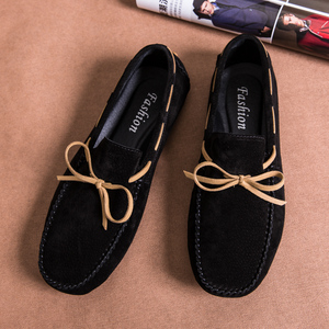 Chaussures <span class=keywords><strong>bateau</strong></span> décontractées pour hommes grande taille 779, <span class=keywords><strong>mocassins</strong></span> en daim à nœud papillon - Product Image 4