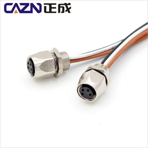 M8 Nam Nữ phía trước gắn kết kim loại ổ cắm với 30cm màu sắc khác nhau của điện tử lõi dây nịt 3 4 5 6 8pins hàn nối - Product Image 2