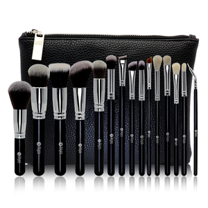 Ensemble de pinceaux de maquillage en poils synthétiques vegan pour le visage, les yeux, le fond de teint, les fards à paupières, les lèvres, le blending, utilisation quotidienne, outils de beauté cosmétiques, pinceaux de maquillage - Product Image 1