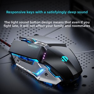 INPHIC W2 Kabelgebundene Gaming-Maus mit 6 Tasten, ergonomischem Design, Makro-Definition und Beleuchtung für Büro, Desktop und Laptop - Product Image 4