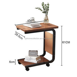 Tavolino Laterale Moderno C al Miglior Prezzo, Piano in MDF Impermeabile e Resistente all'<span class=keywords><strong>Olio</strong></span>, Base in Ferro Stabile, Tavolino per Laptop e Snack per Soggiorno - Product Image 2