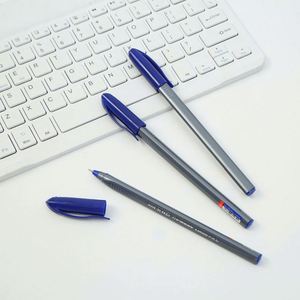 ปากกาลูกลื่น Stylo ราคาประหยัด ดีไซน์เรียบง่าย สีเทา พร้อมปลอกใส่ไส้ปากกา เขียนลื่น ไม่ซีดจางง่าย - Product Image 4