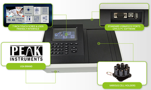 เครื่องมือวัดแบบสเปกโตรโฟโตมิเตอร์ชนิดมองเห็นด้วยแสงยูวี 2 นาโนเมตร หน้าจอ LCD ขนาด 7 นิ้ว สำหรับงานเศรษฐศาสตร์ - Product Image 2
